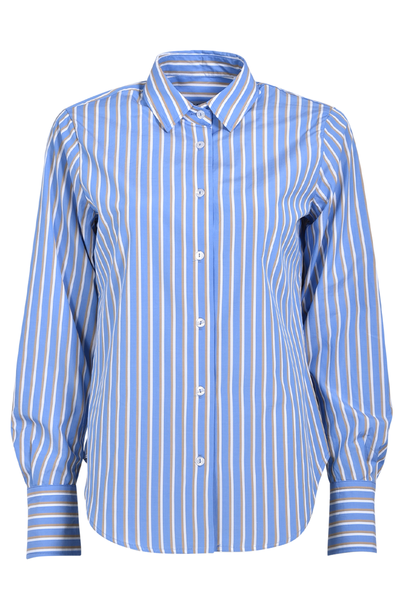 Bluse mit Multicolour-Streifen und langen Manschetten von STEEN.