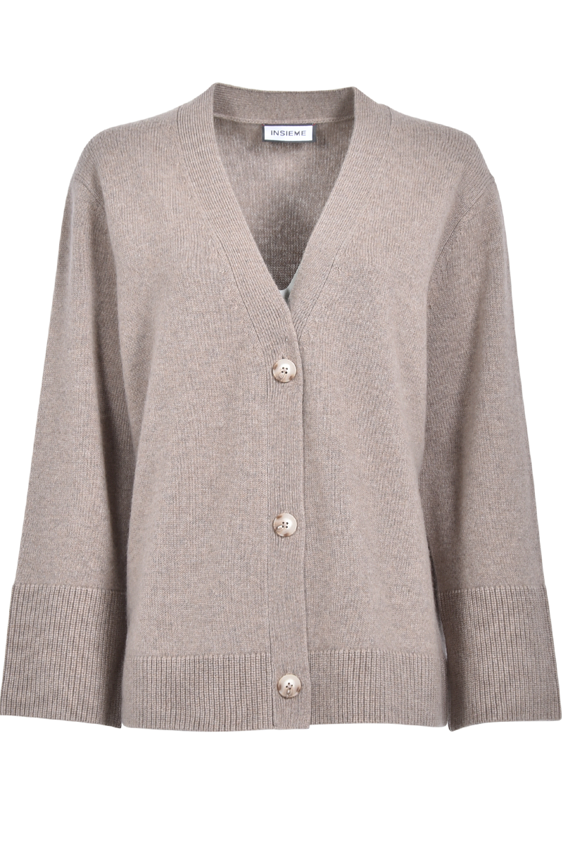 Cardigan mit weiten Ärmeln und breiten Säumen von INSIEME.
