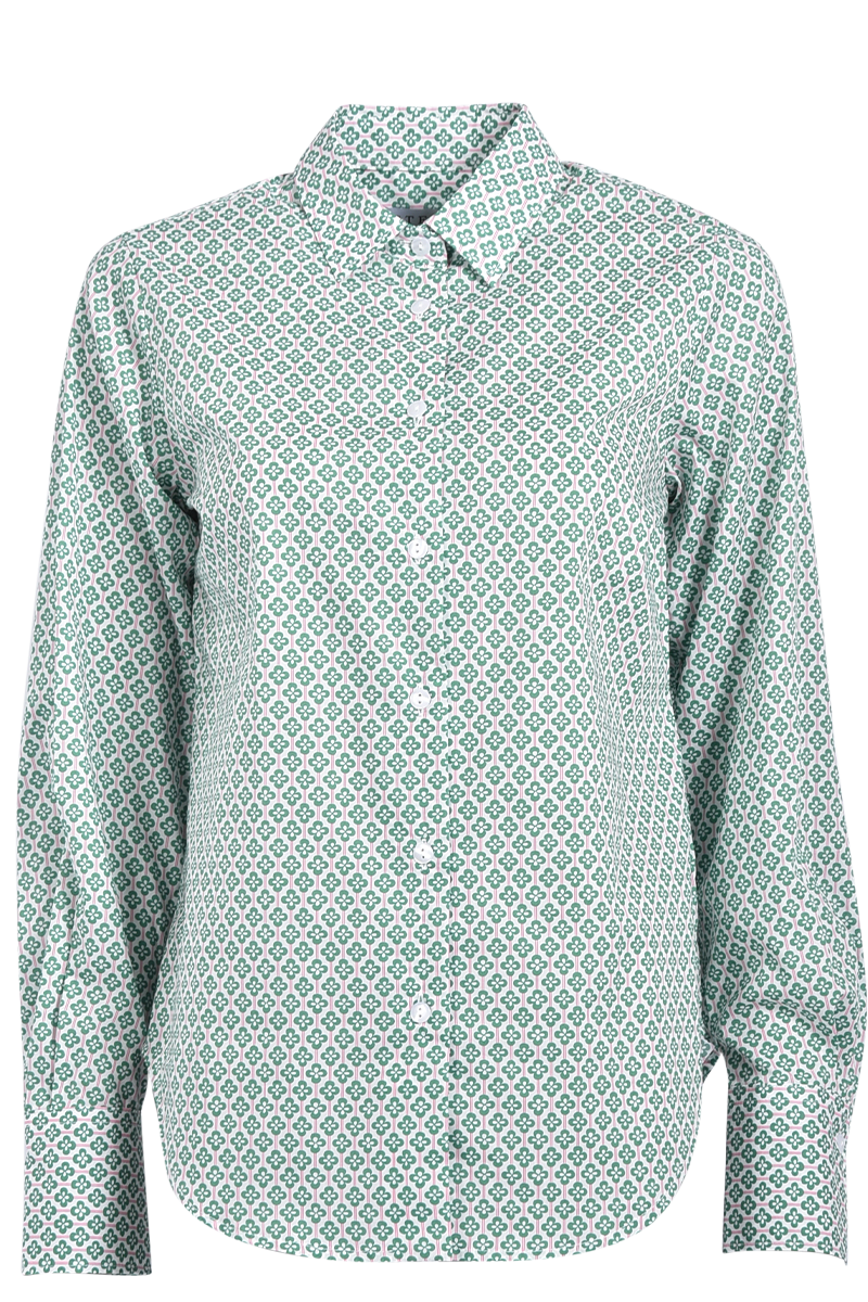 Hemdbluse mit Streifen und kleinem Blatt von STEEN.