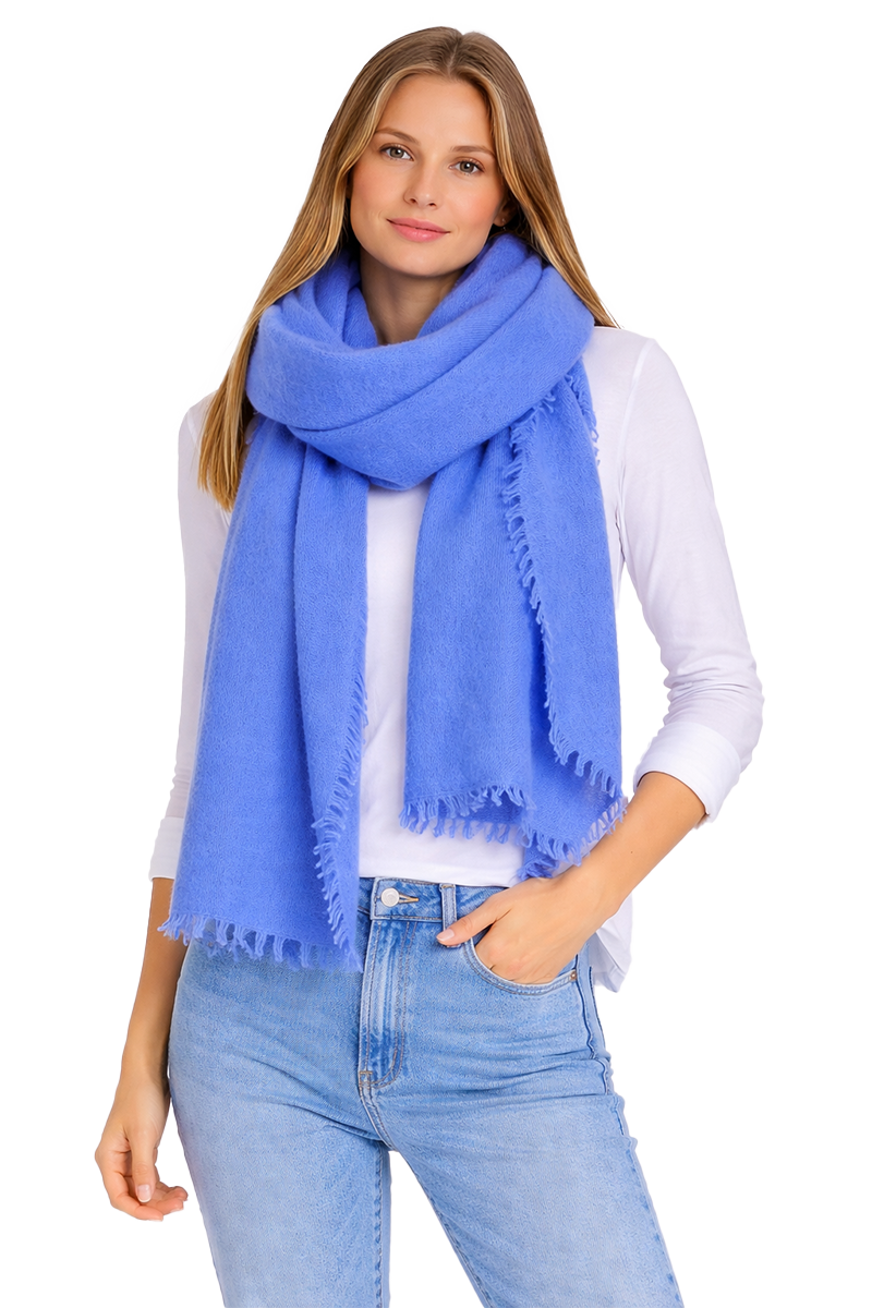 Edles Cashmere-Tuch von PUR SCHOEN, Sommerblau