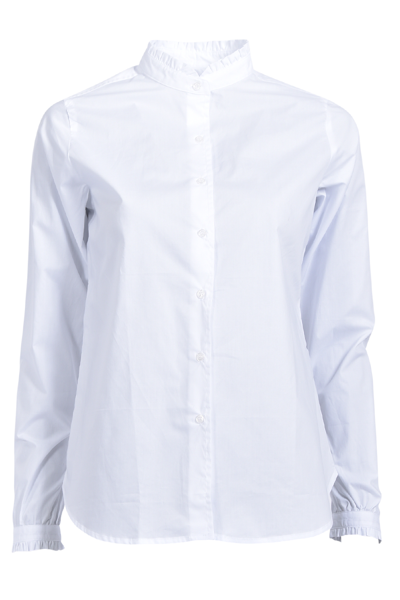Baumwollbluse mit Rüsche von STEEN.