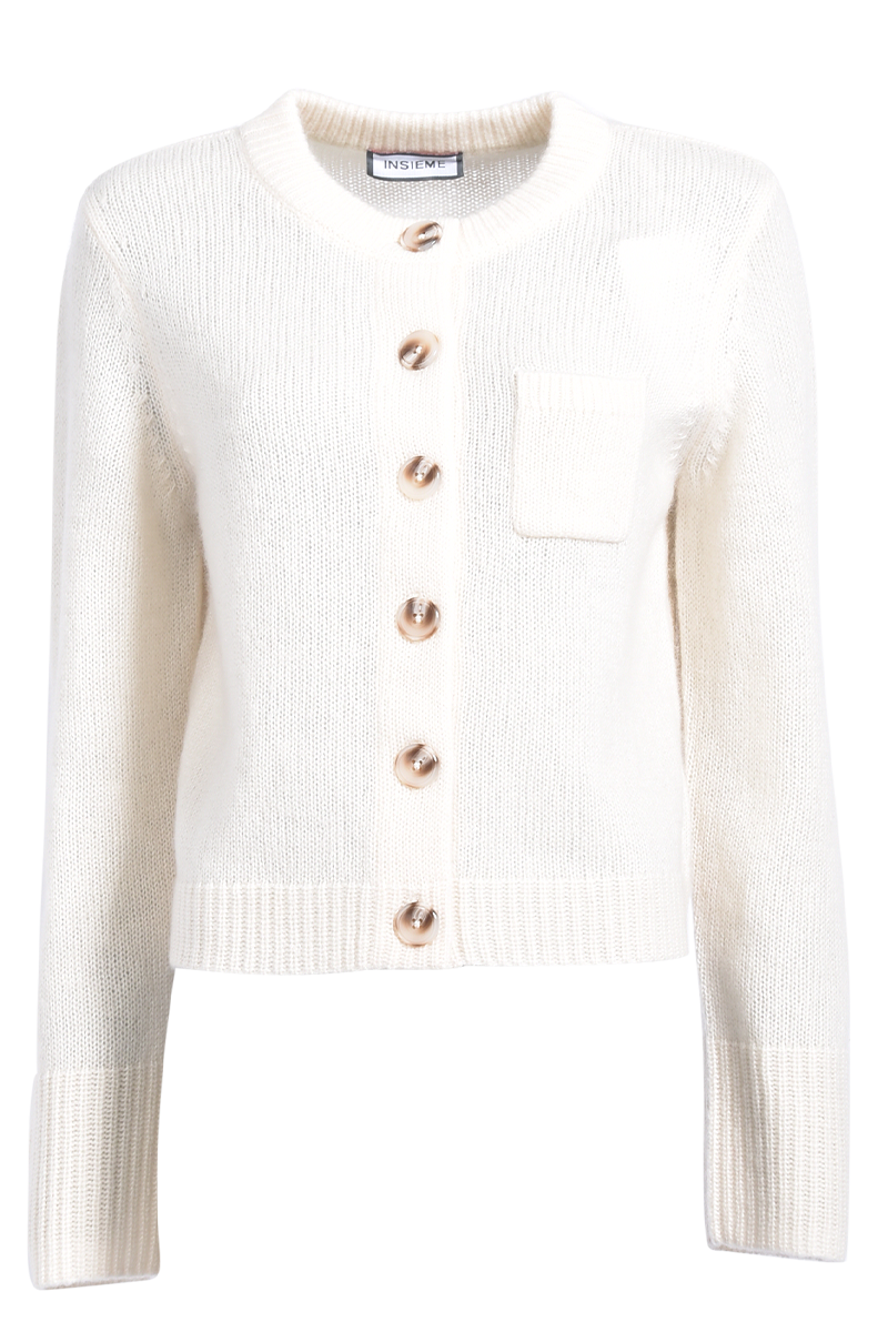 Rundhalsjacke mit weicher Haptik von INSIEME.