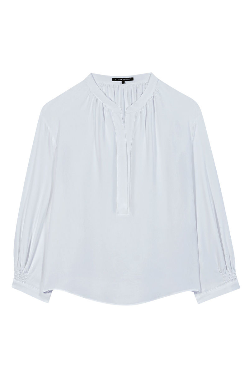 Tunika-Bluse aus Seiden-Mix von LUISA CERANO. Tunika-Bluse aus Seiden-Mix von LUISA CERANO.