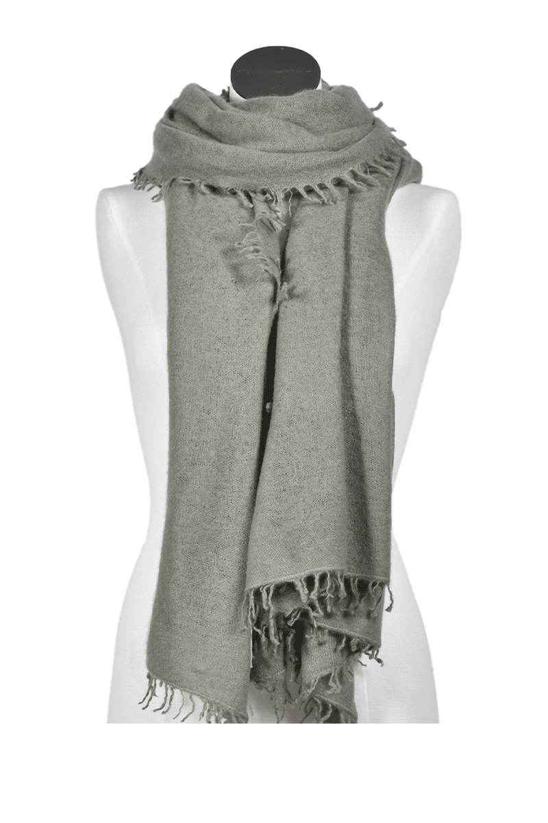 Edles Cashmere-Tuch von PUR SCHOEN, Moos Oliv Edles Cashmere-Tuch von PUR SCHOEN, Moos Oliv