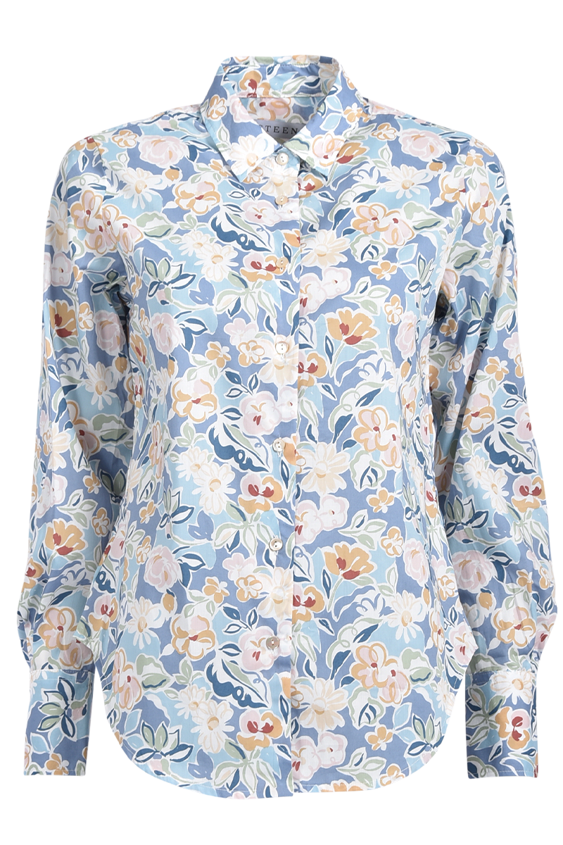 Hemdbluse mit großem Blumen-Muster von STEEN.