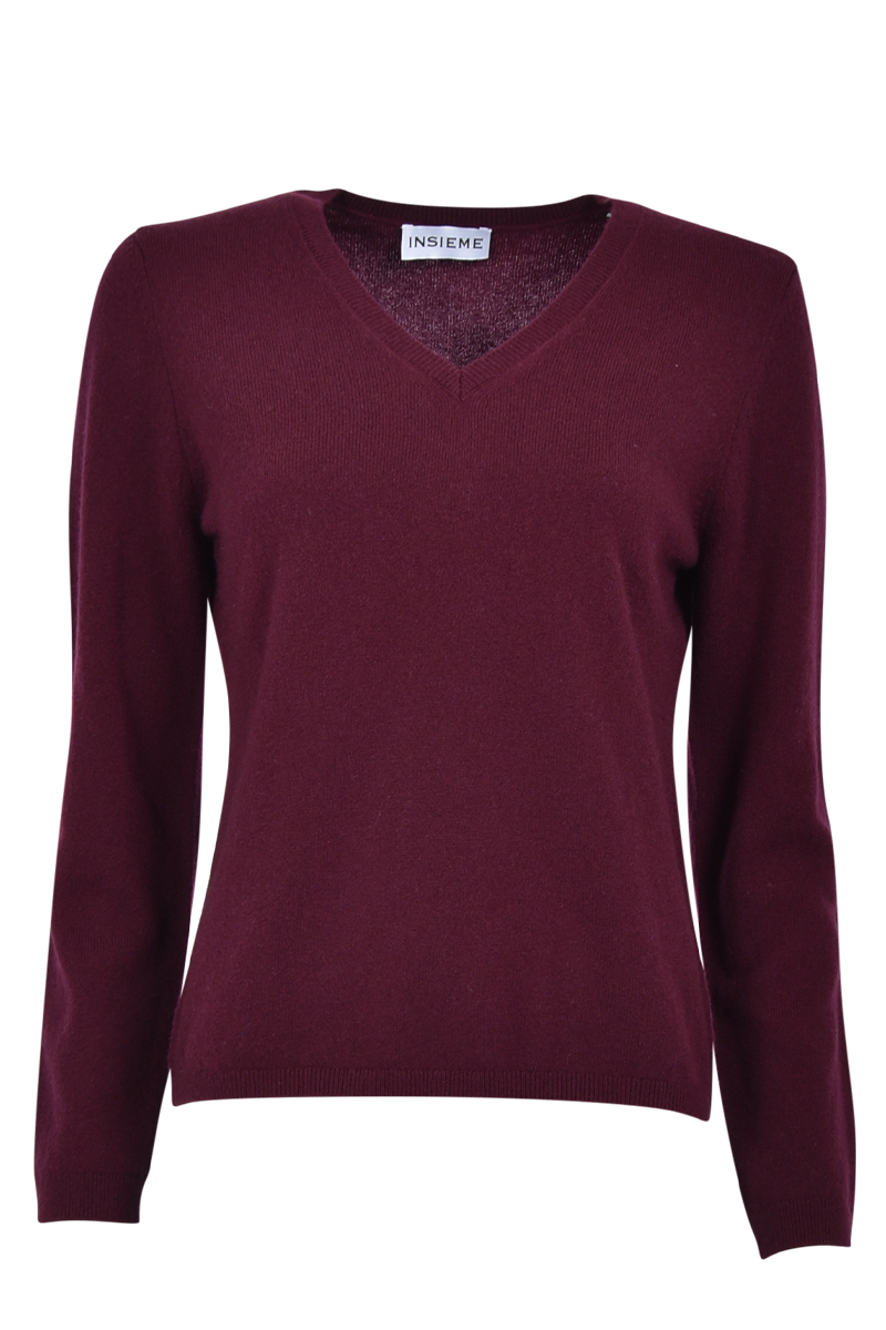 Klassischer V-Ausschnitt-Pullover aus 100% Kaschmir von INSIEME.