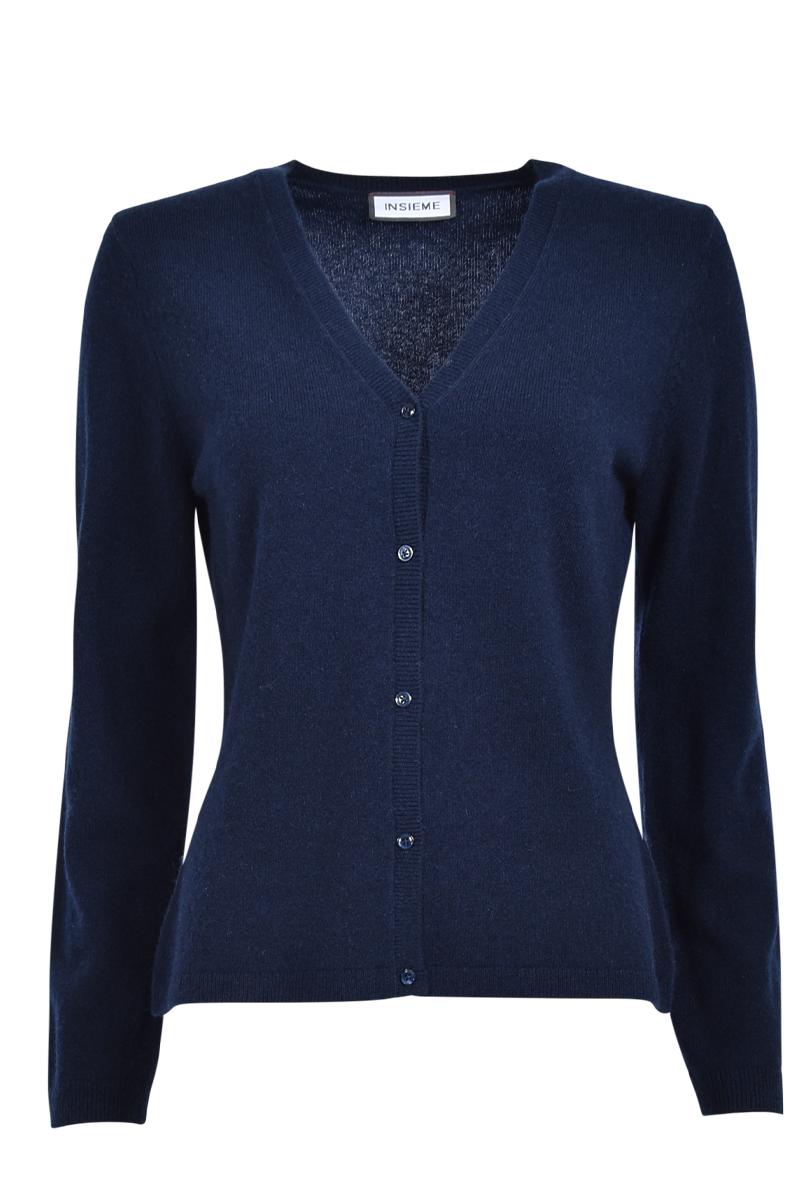 Klassischer Cardigan aus 100% Kaschmir von INSIEME.