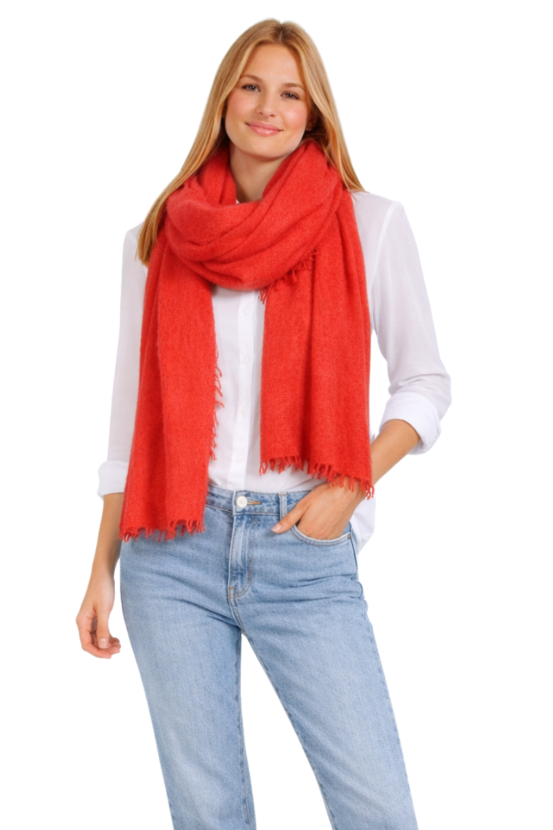 Edles Cashmere-Tuch von PUR SCHOEN, Chili Red