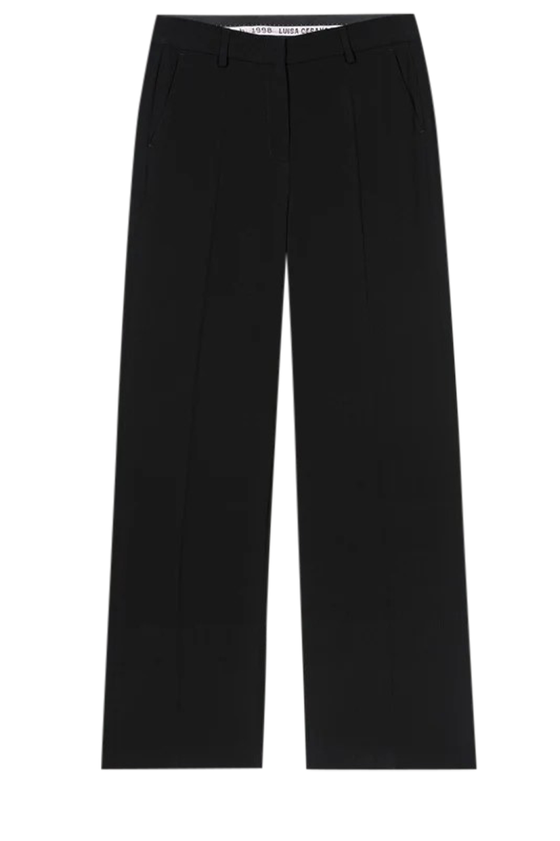 Wideleg-Pants aus Techno-Sablé von LUISA CERANO.