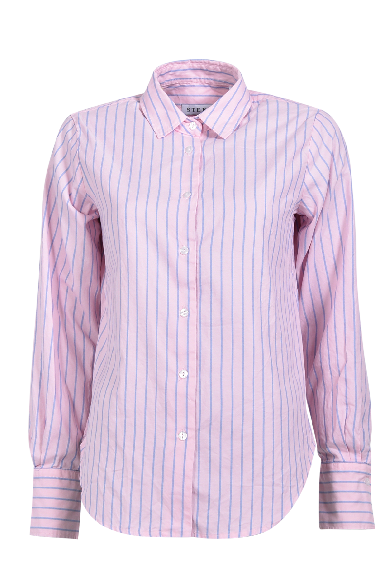Bluse mit Oxfordstreifen und langen Manschetten von STEEN