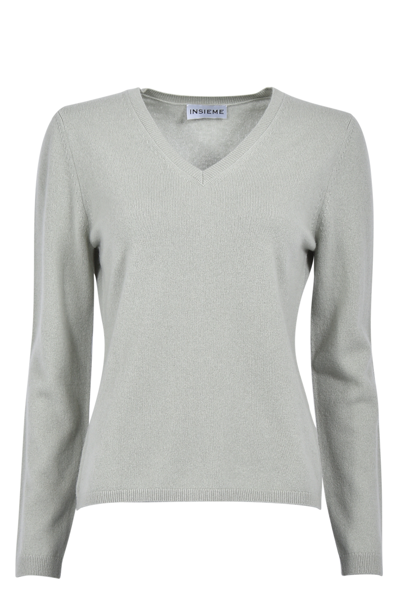 Klassischer V-Ausschnitt-Pullover aus 100% Kaschmir von INSIEME.