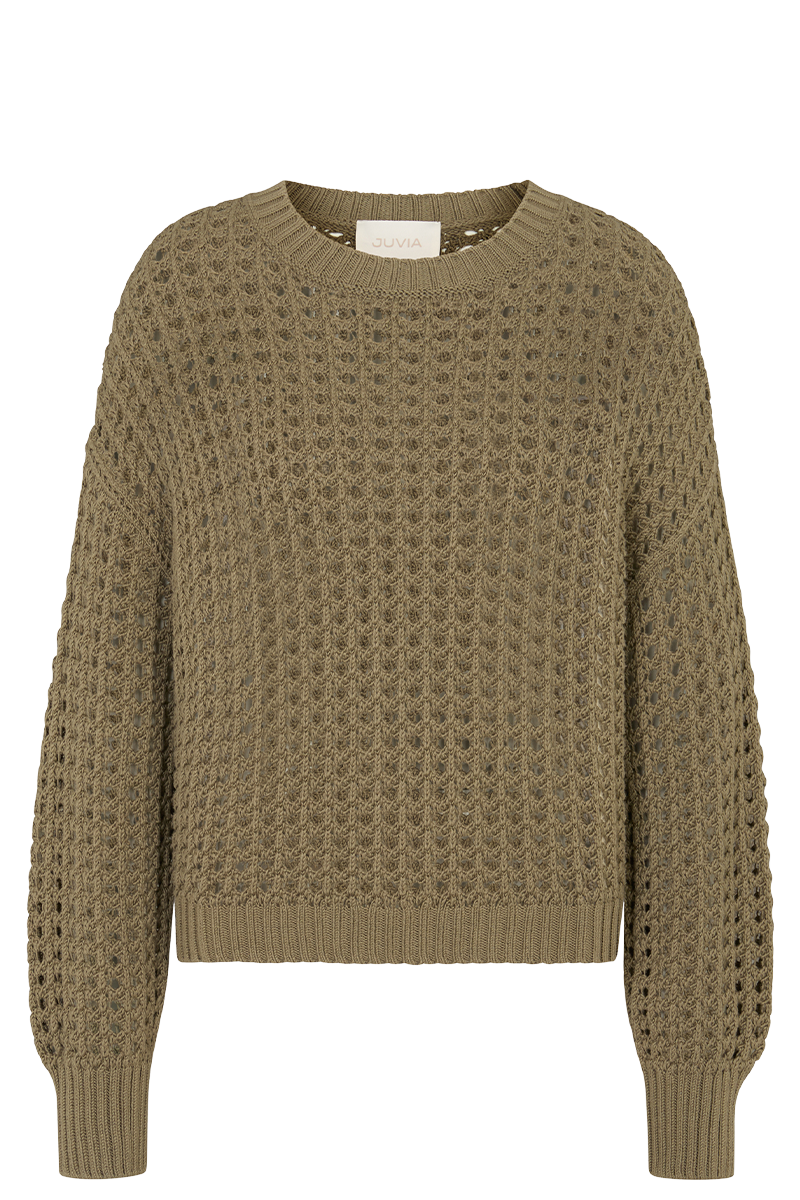 Lochstrick-Pullover "Fedra" von JUVIA.