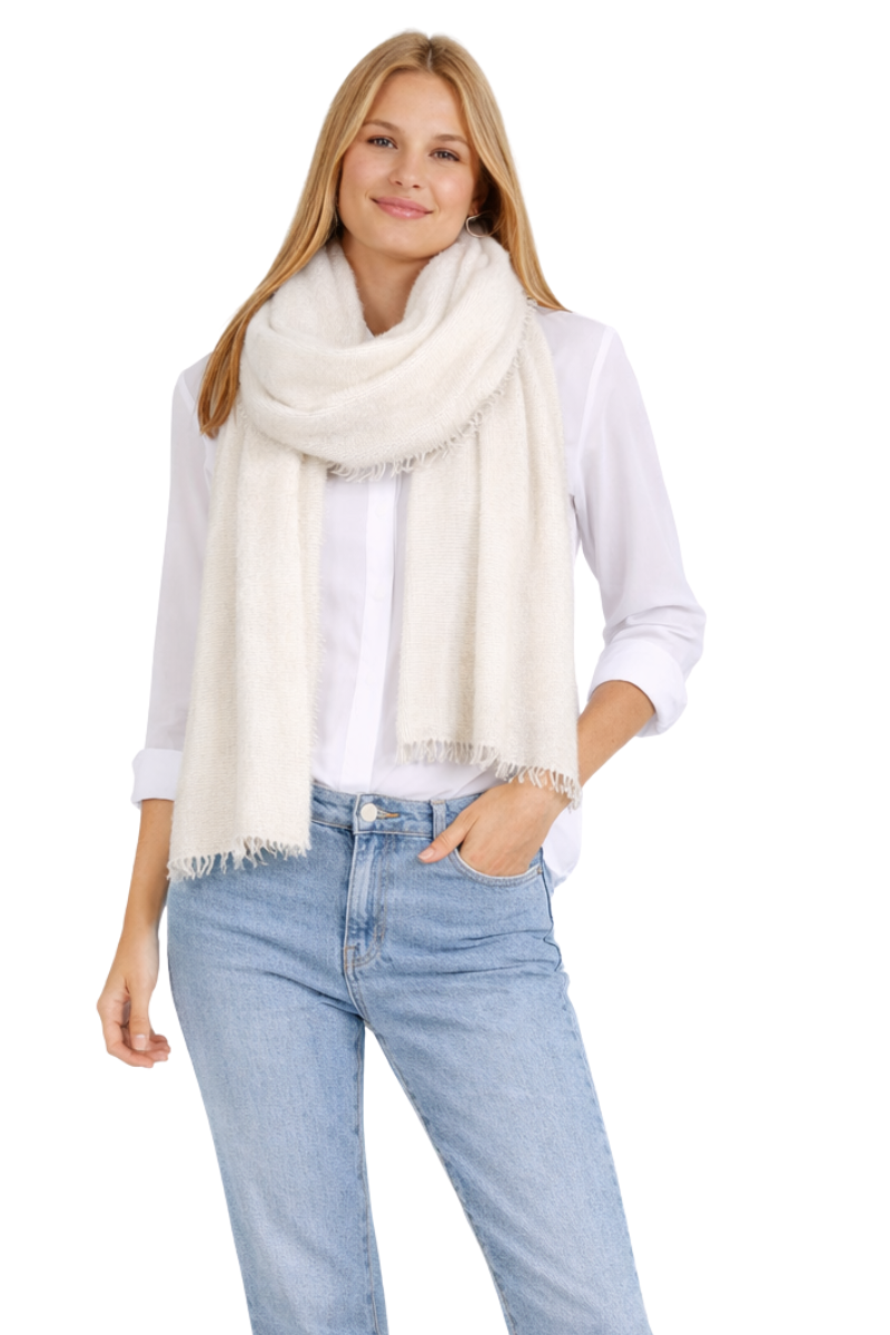 Edles Cashmere-Tuch von PUR SCHOEN, Weiss