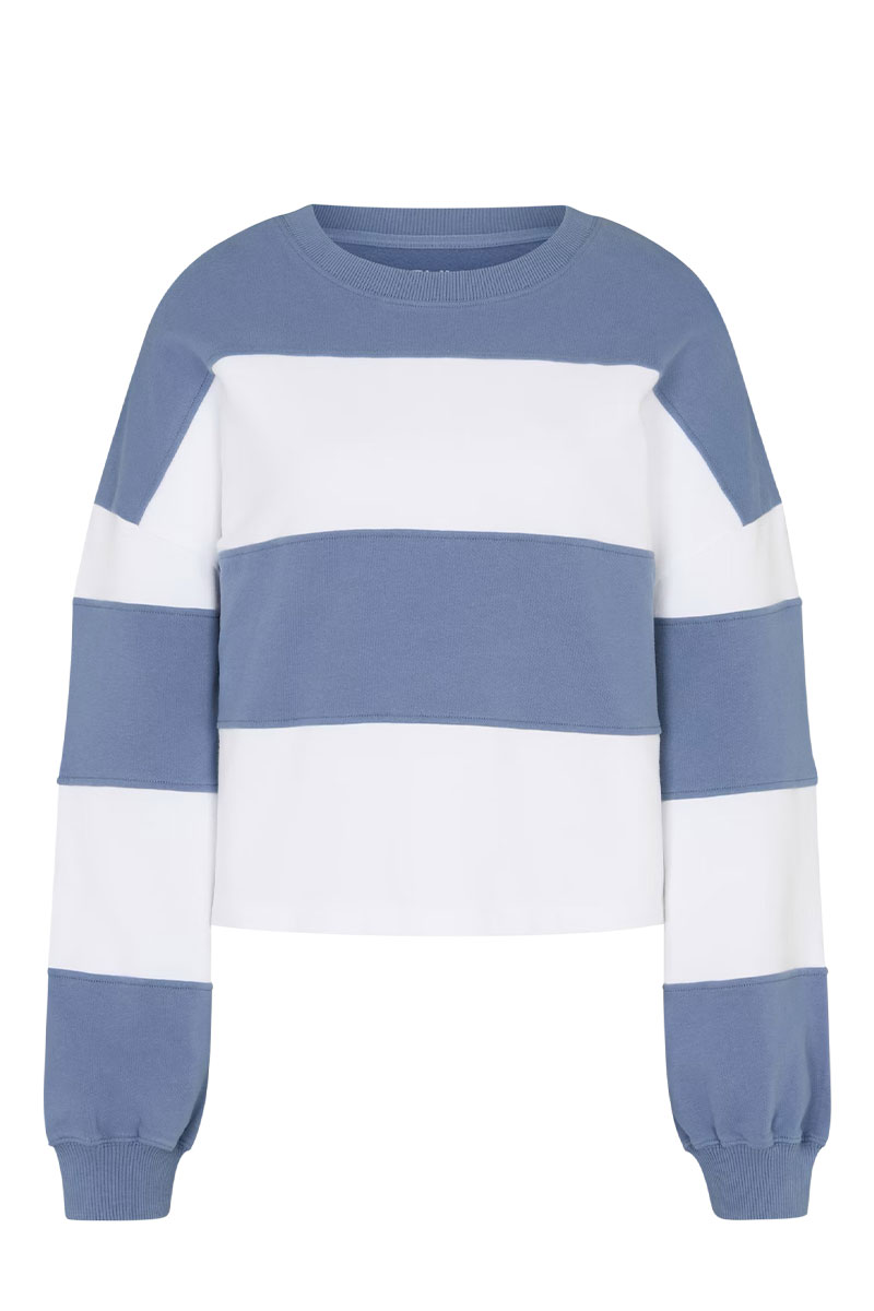 Blockstreifen-Sweater "Clarice Cotton Sweat" von JUVIA.
