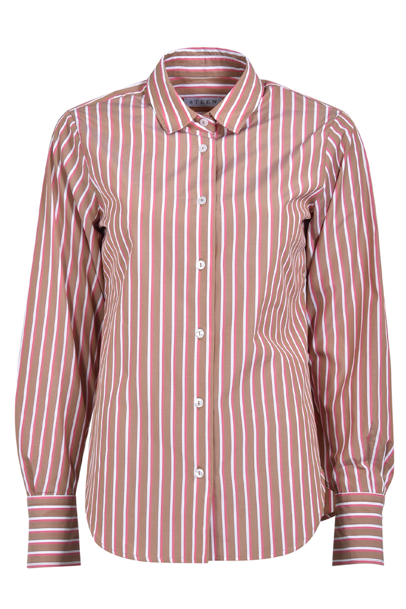 Bluse mit Multicolour-Streifen und langen Manschetten von STEEN.