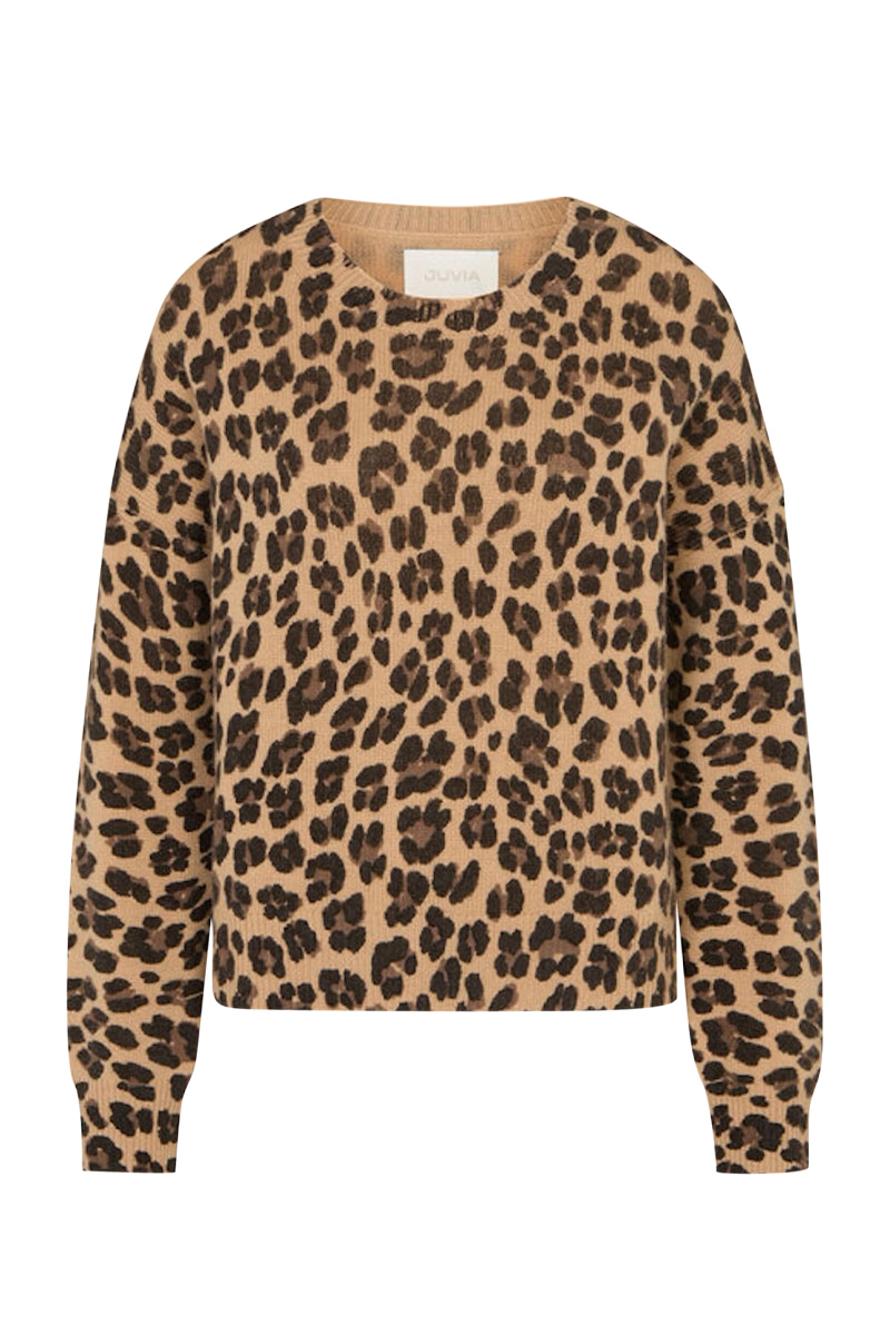 Pullover mit Leoparden-Print "Darya" von JUVIA.