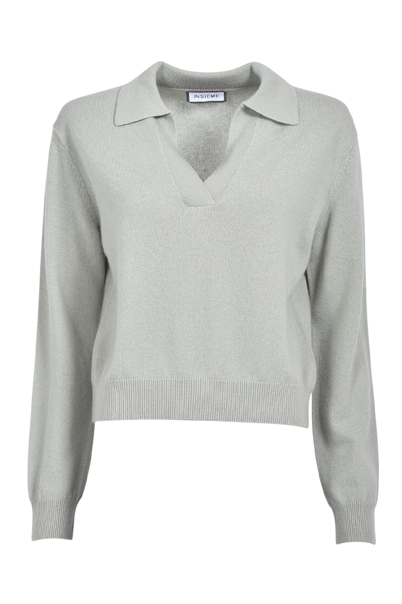 Pullover mit Polokragen aus reinem Kaschmir von INSIEME