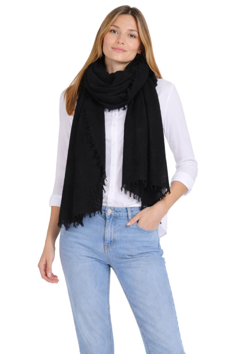 Edles Cashmere-Tuch von PUR SCHOEN, Schwarz